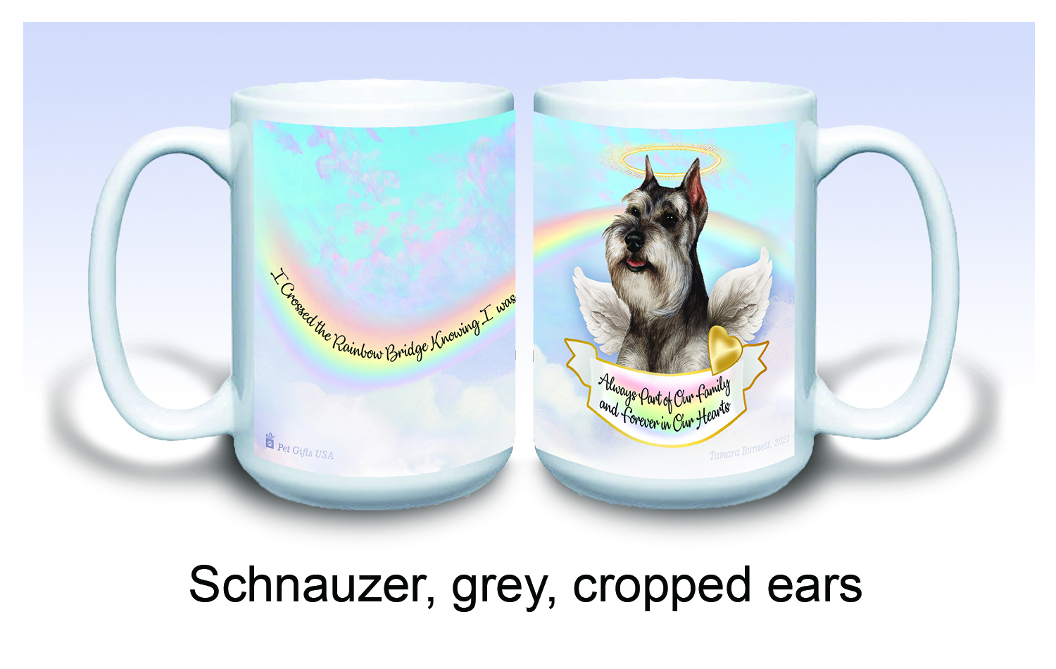 Schnauzer Grey Cropped - Memorial Mug image