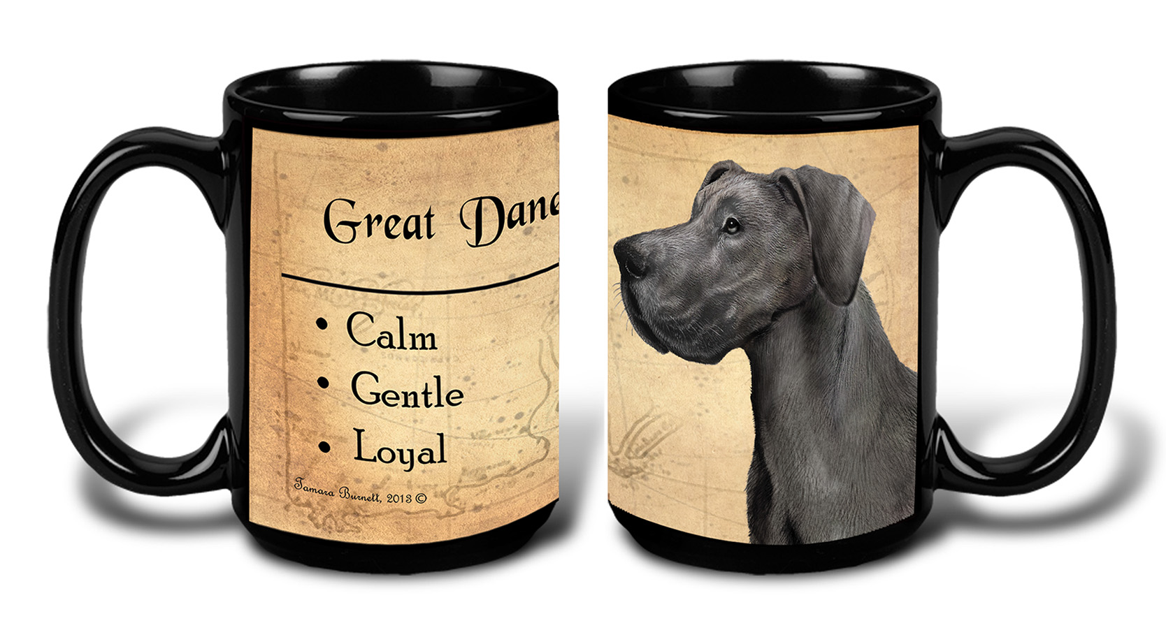 Great Dane Blue Uncropped - My Faithful Friends Mug 15 oz image