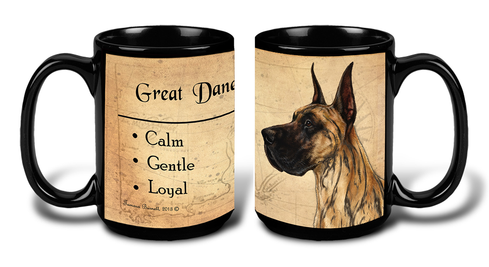 Great Dane Brindle Cropped - My Faithful Friends Mug 15 oz image