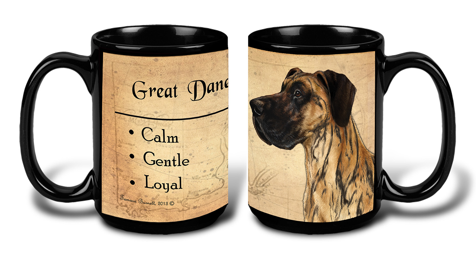 Great Dane Brindle Uncropped - My Faithful Friends Mug 15 oz image