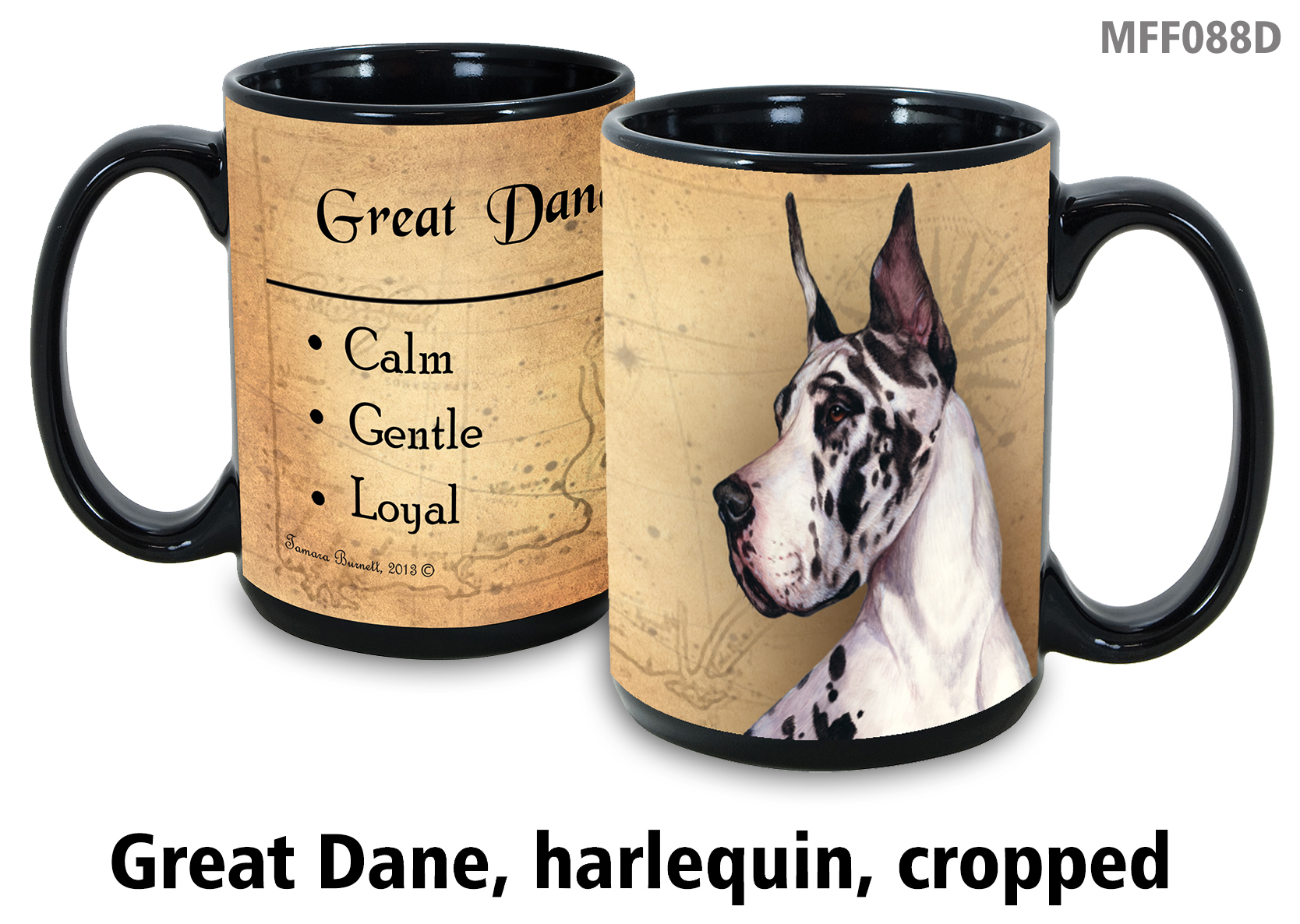 Great Dane (Cropped Harlequin) - My Faithful Friends Mug 15 oz image