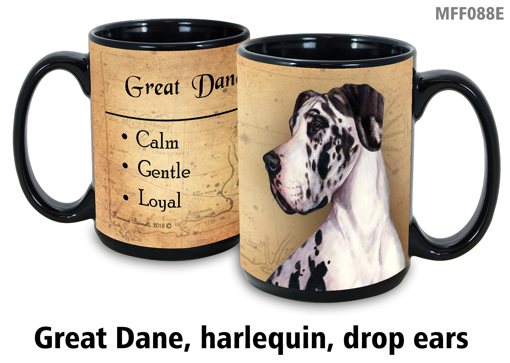 Great Dane (Natural Harlequin) - My Faithful Friends Mug 15 oz image