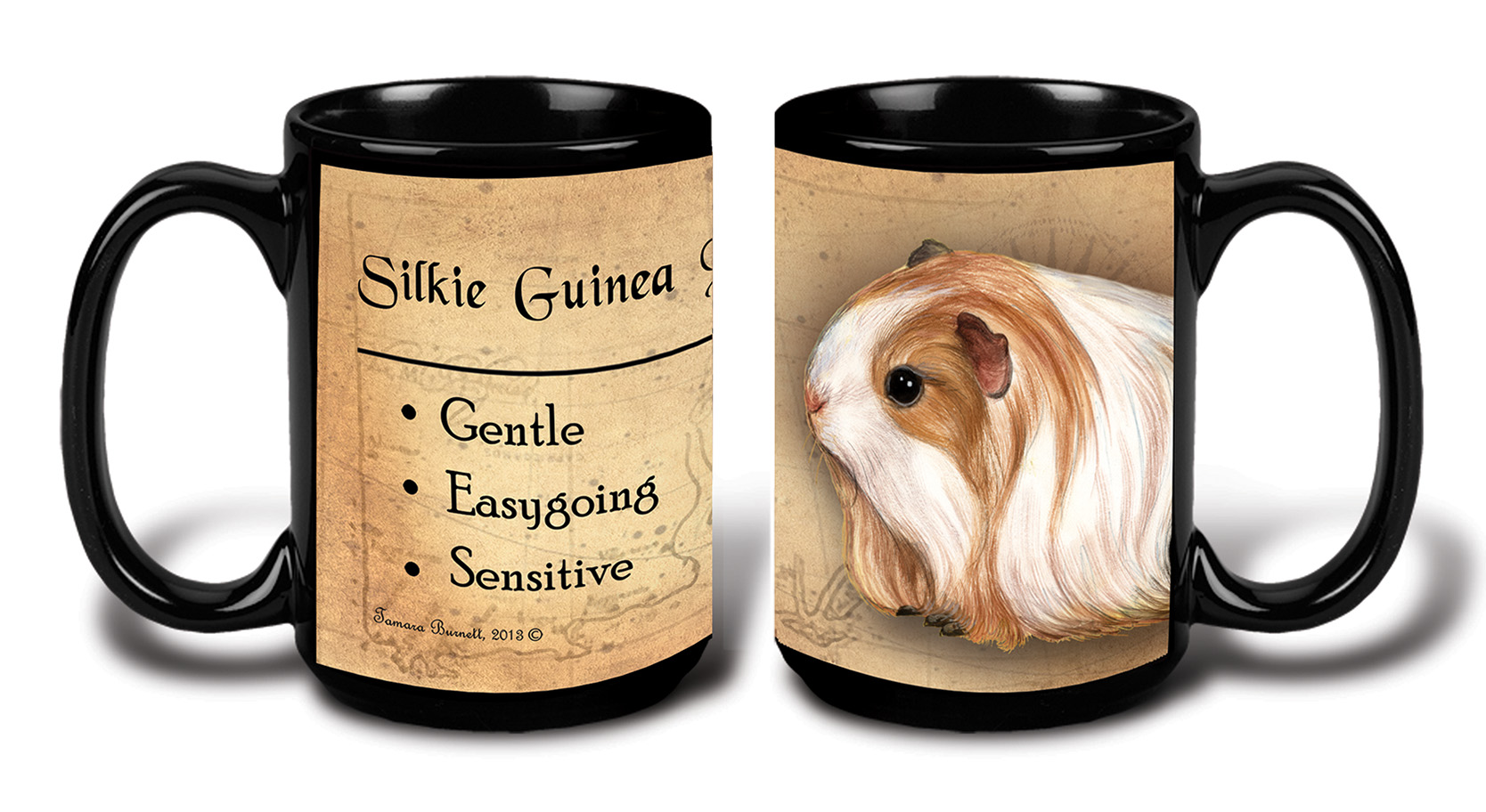 An image of product 8808 - Guinea Pig (Silkie) - My Faithful Friends Mug 15 oz