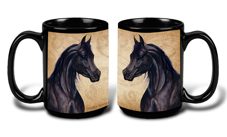Arabian Horse Black - My Faithful Friends Mug 15 oz image
