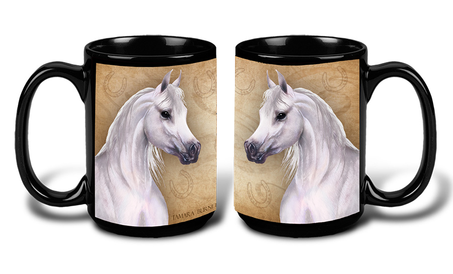 Arabian Horse Grey - My Faithful Friends Mug 15 oz image