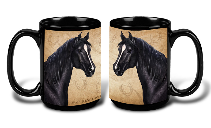 Quarter Horse Black - My Faithful Friends Mug 15 oz image