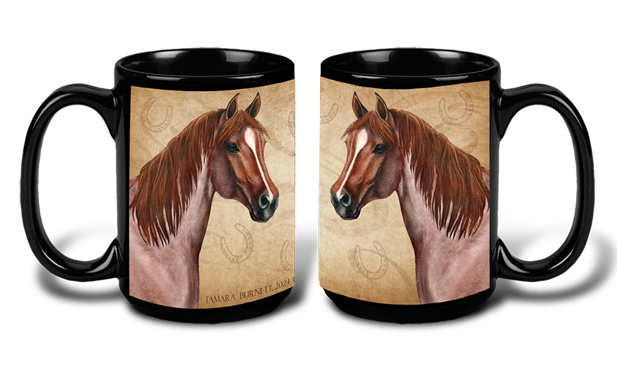 Quarter Horse Strawberry Roan - My Faithful Friends Mug 15 oz image