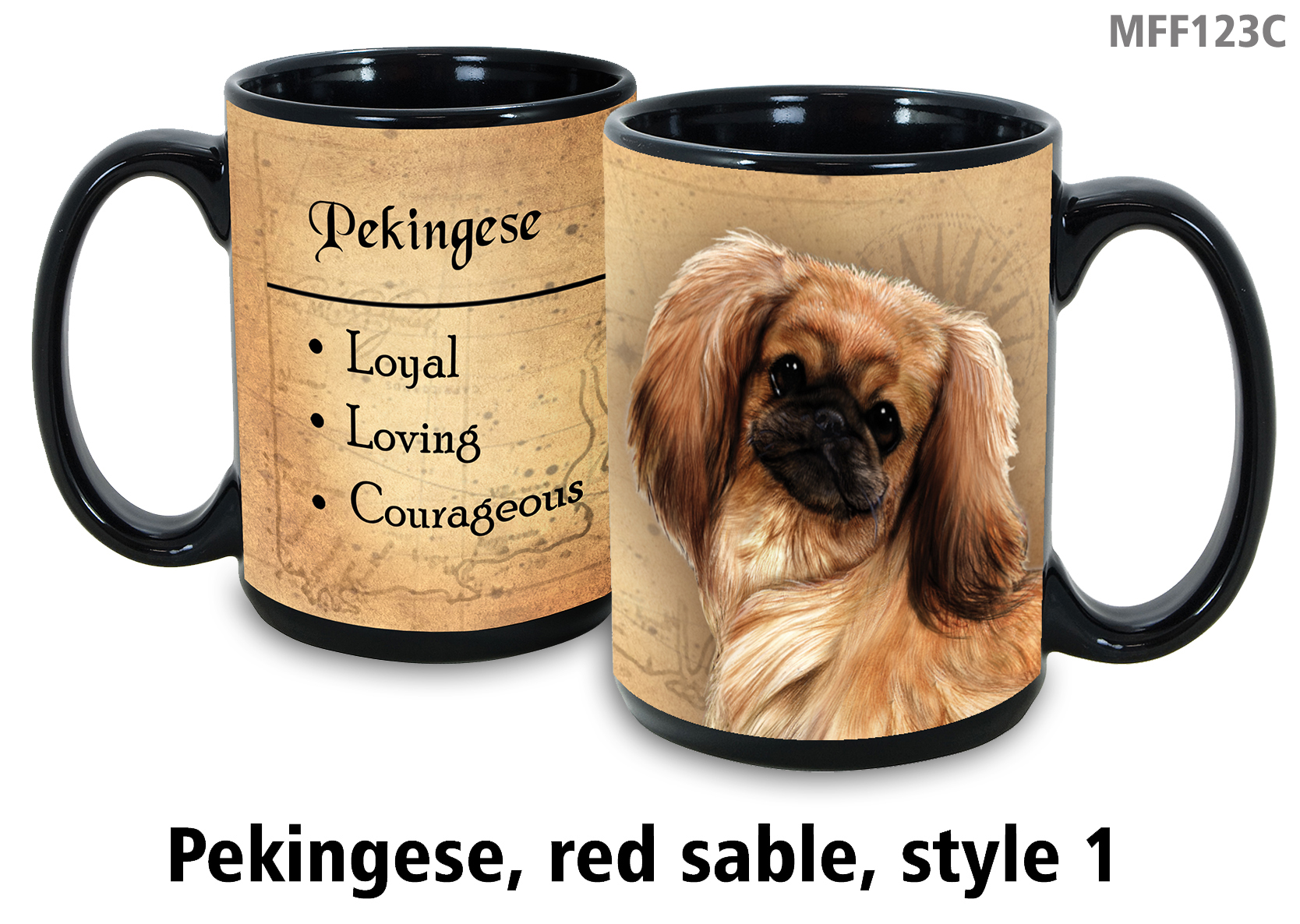 Pekingese Red Sable - My Faithful Friends Mug 15 oz Image