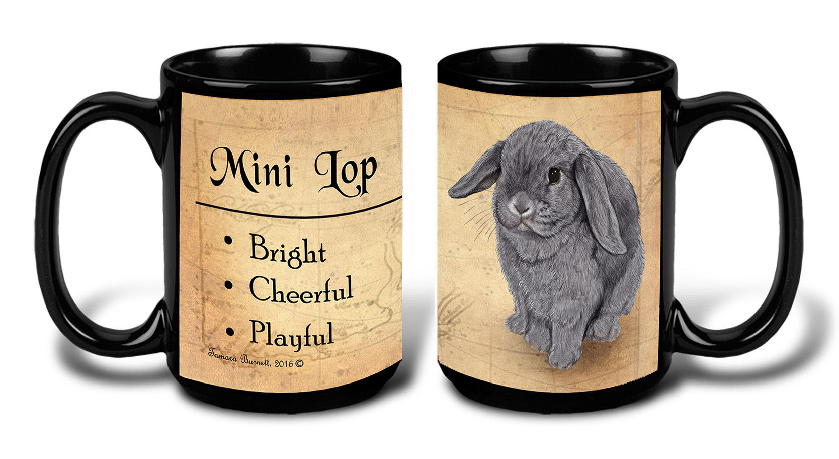 Mini Lop Rabbit Blue - My Faithful Friends Mug 15 oz image