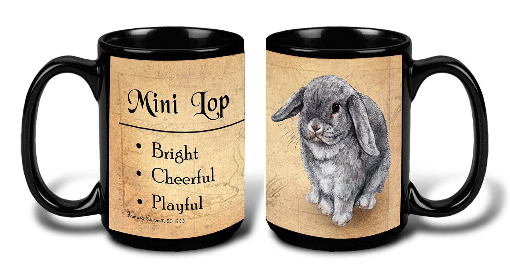 Mini Lop Rabbit Chinchilla - My Faithful Friends Mug 15 oz image
