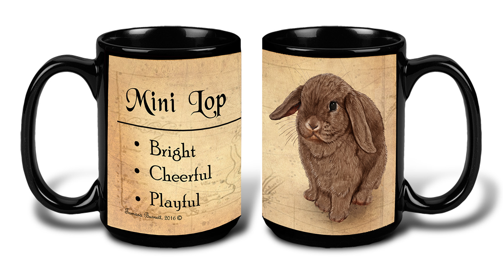 Mini Lop Rabbit Chocolate - My Faithful Friends Mug 15 oz image