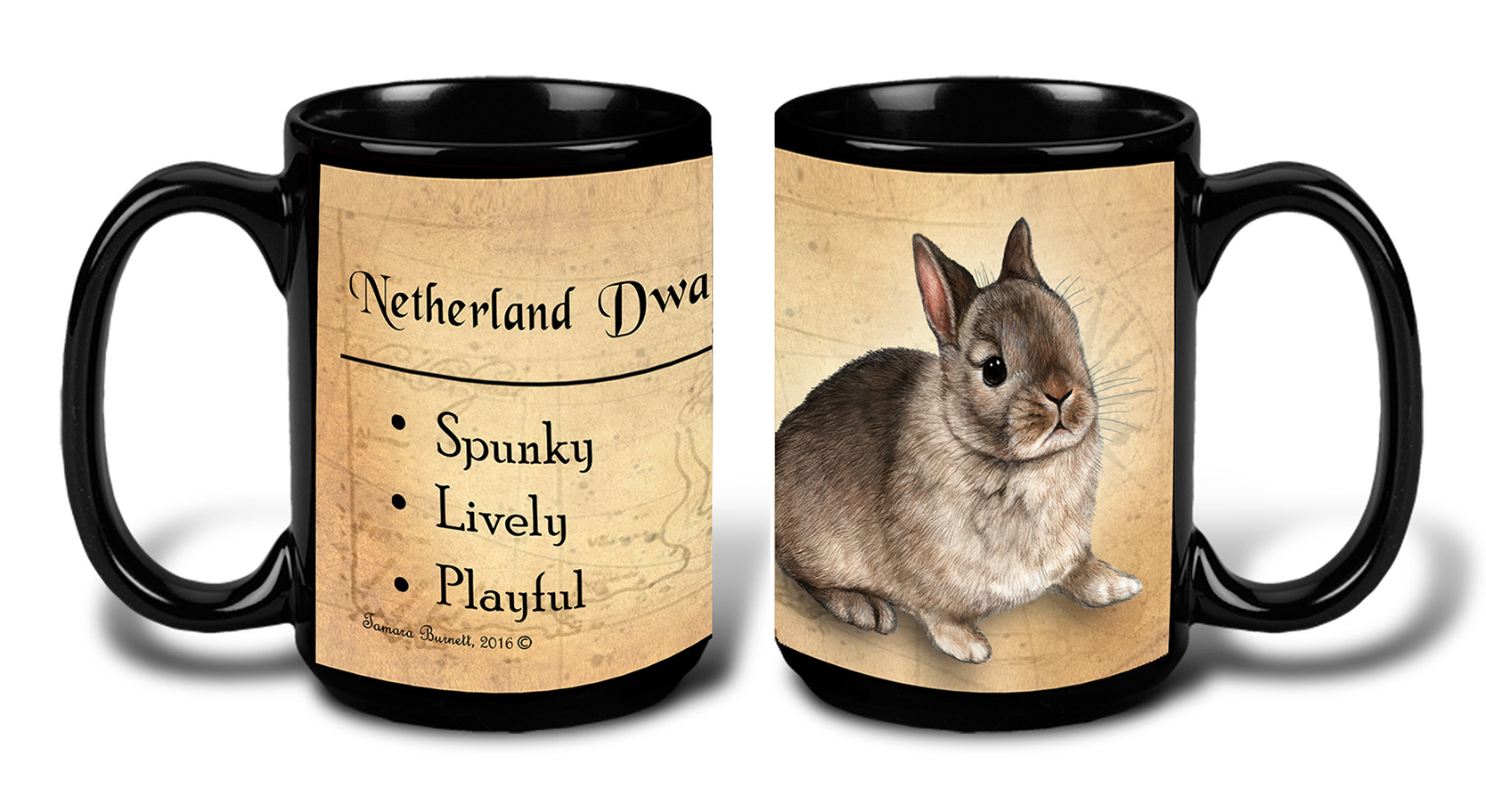 An image of product 31769 - Netherland Dwarf Rabbit Agouti - My Faithful Friends Mug 15 oz