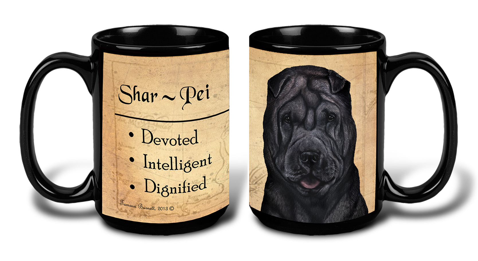 Shar Pei Black Style 2 - My Faithful Friends Mug 15 oz image