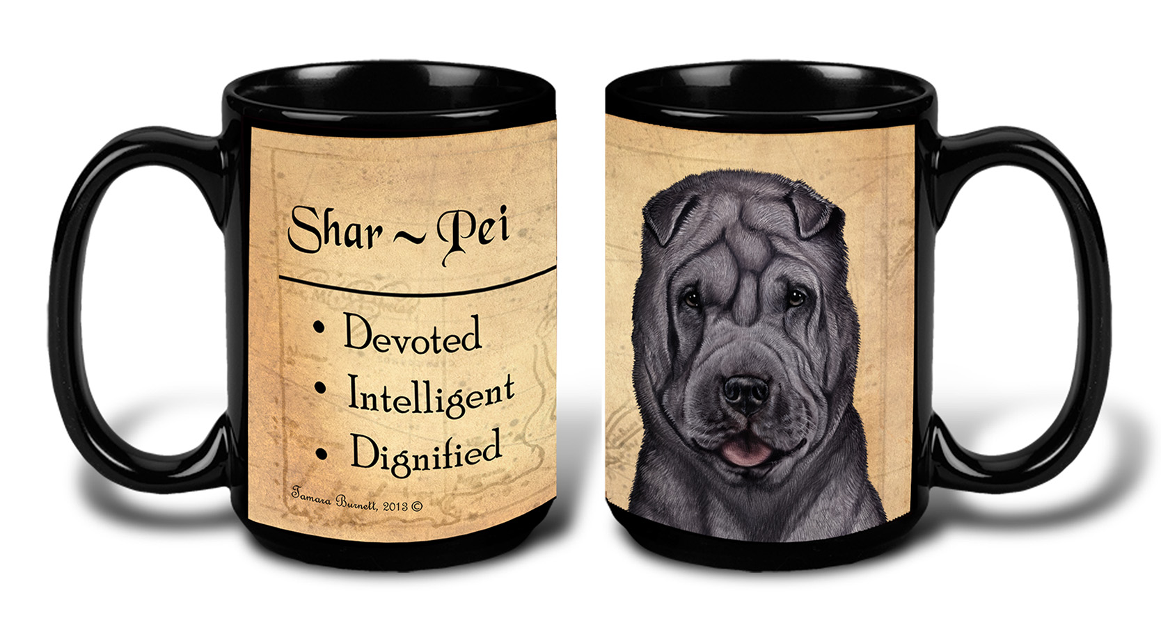 Shar Pei Blue - My Faithful Friends Mug 15 oz image