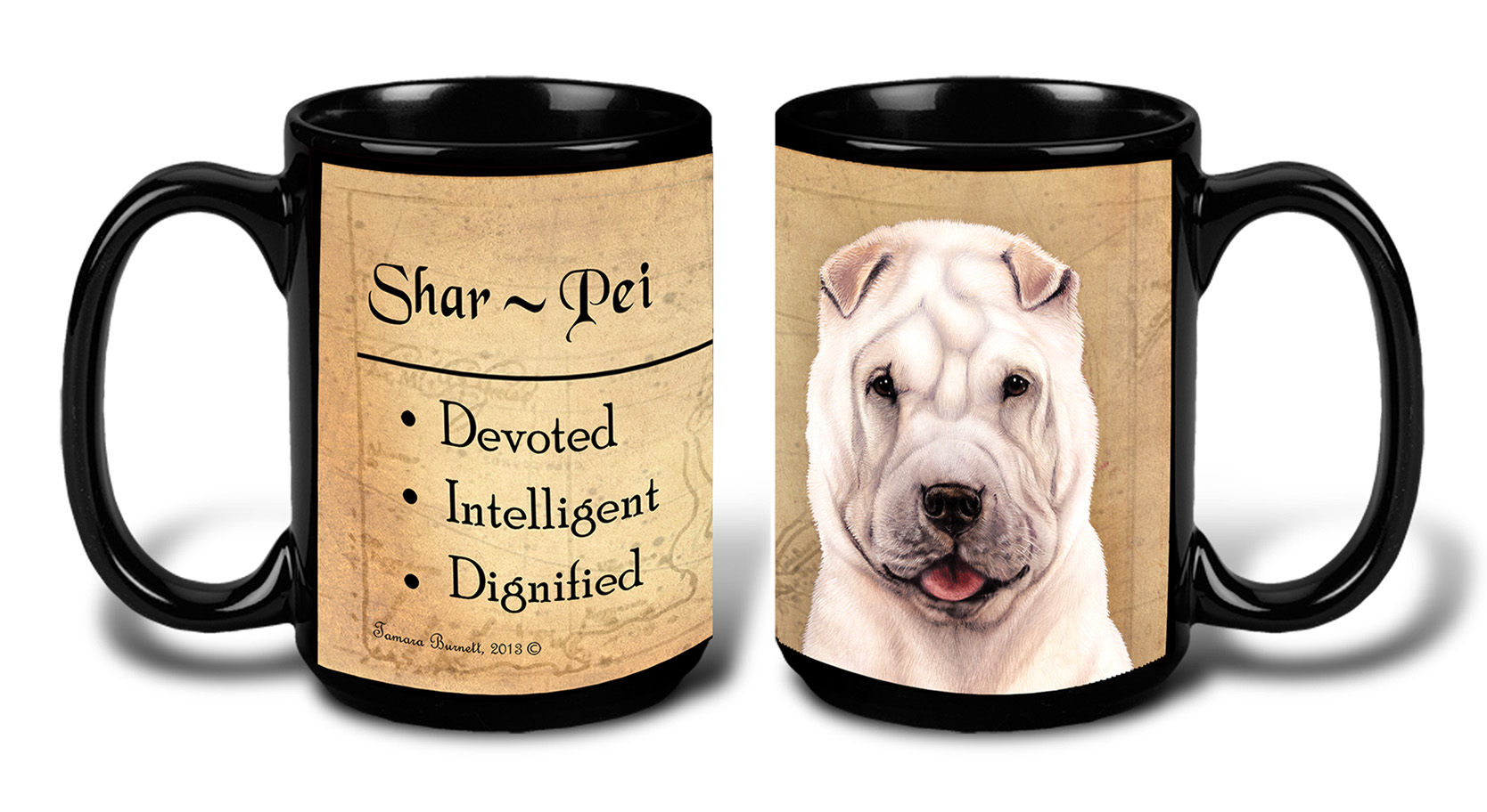 Shar Pei White - My Faithful Friends Mug 15 oz image