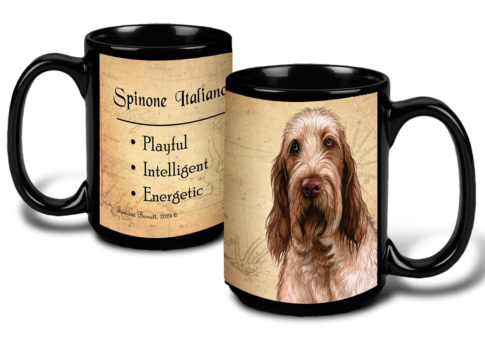 An image of product 31738 - Spinone Italiano Brown Roan - My Faithful Friends Mug 15 oz
