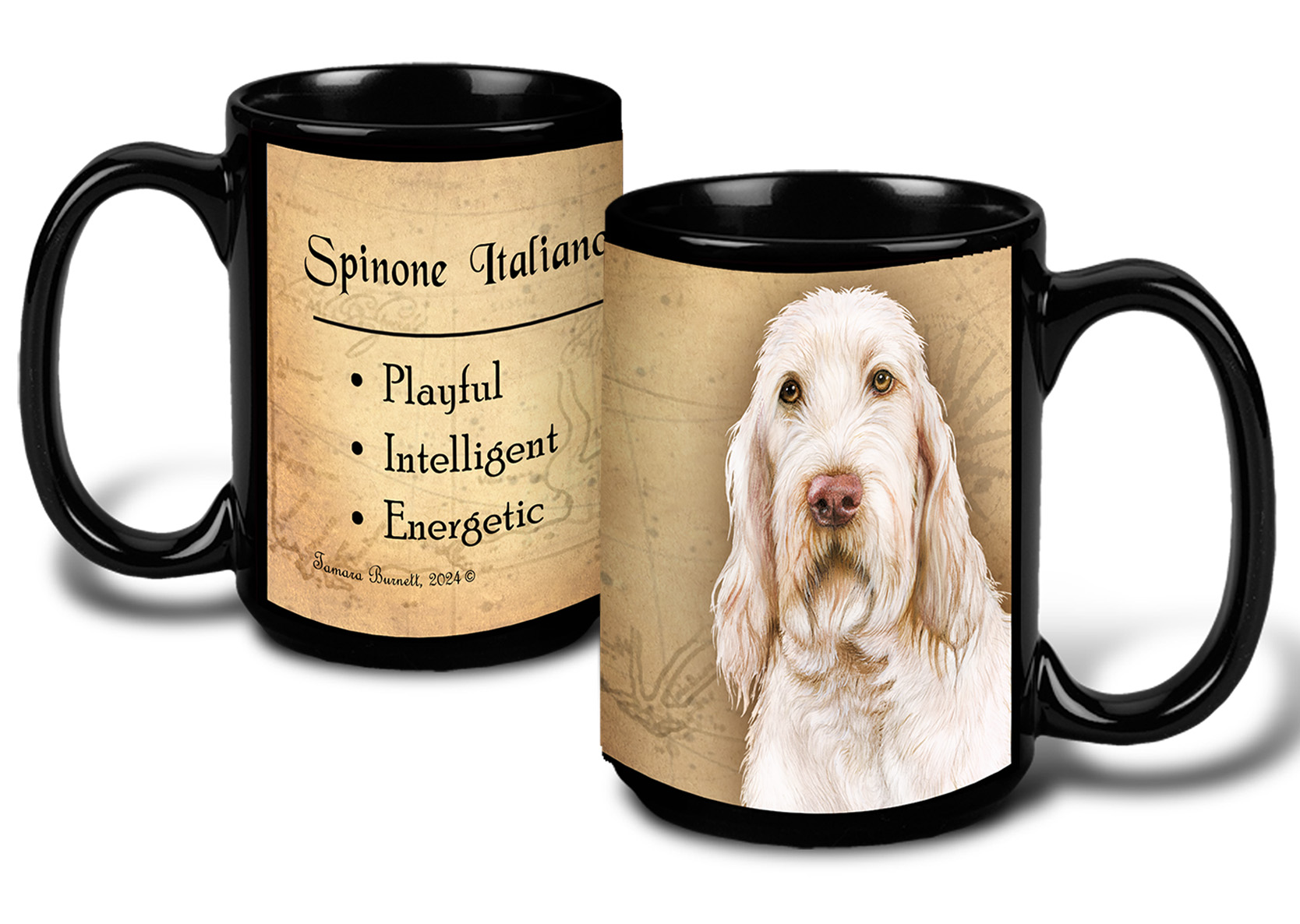 Spinone Italiano White - My Faithful Friends Mug 15 oz image