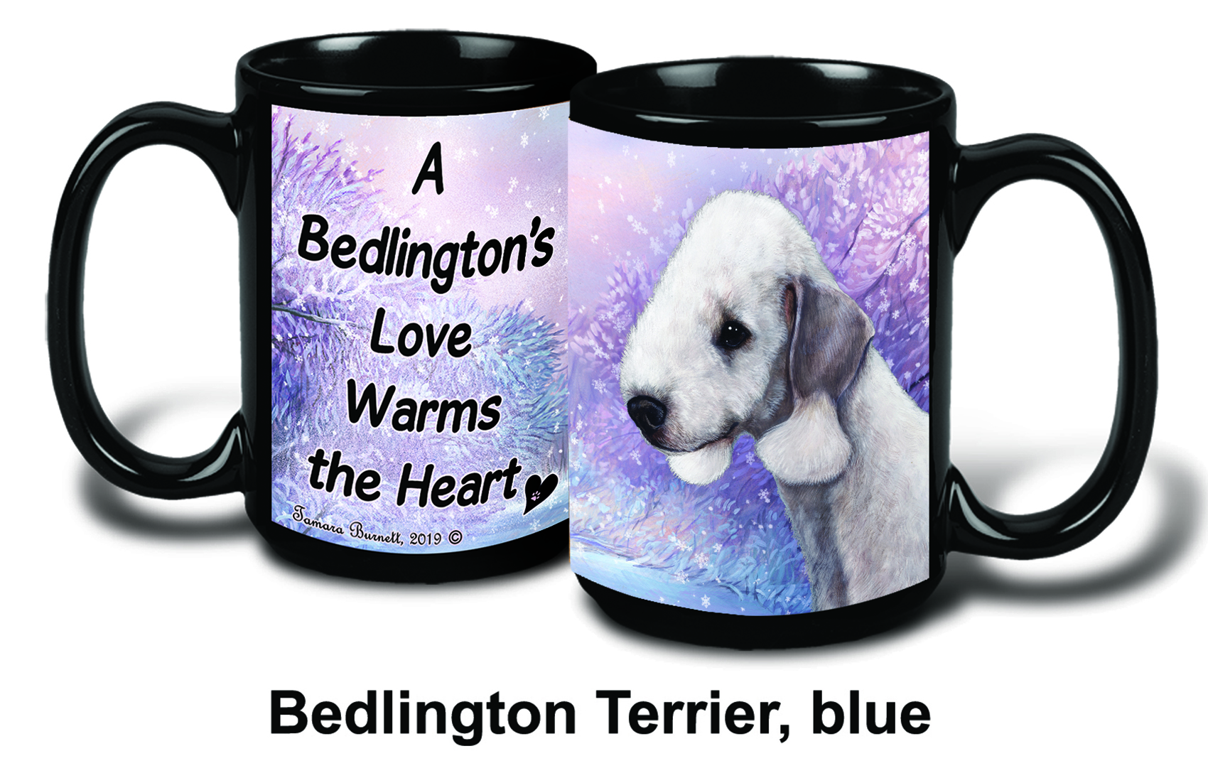 Bedlington Terrier Blue Winter Mugs image