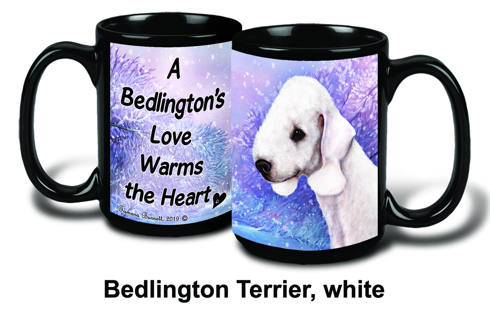 Bedlington Terrier White Winter Mugs image