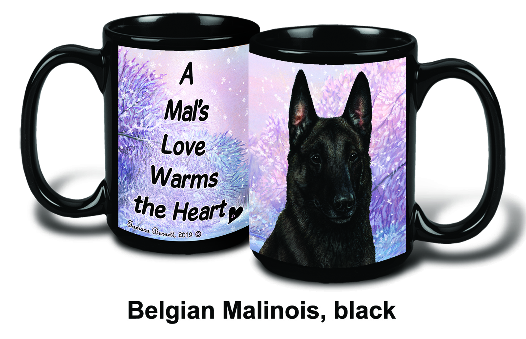 Belgian Malinois Black Winter Mugs image