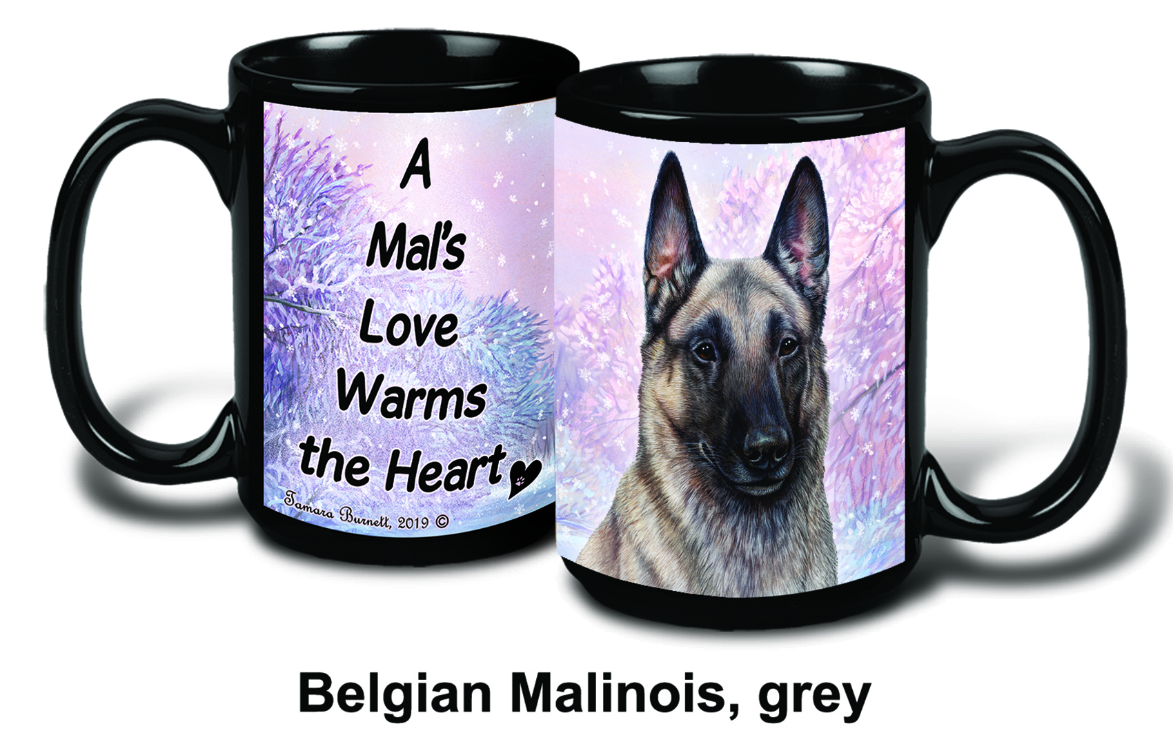 Belgian Malinois Grey Winter Mugs image