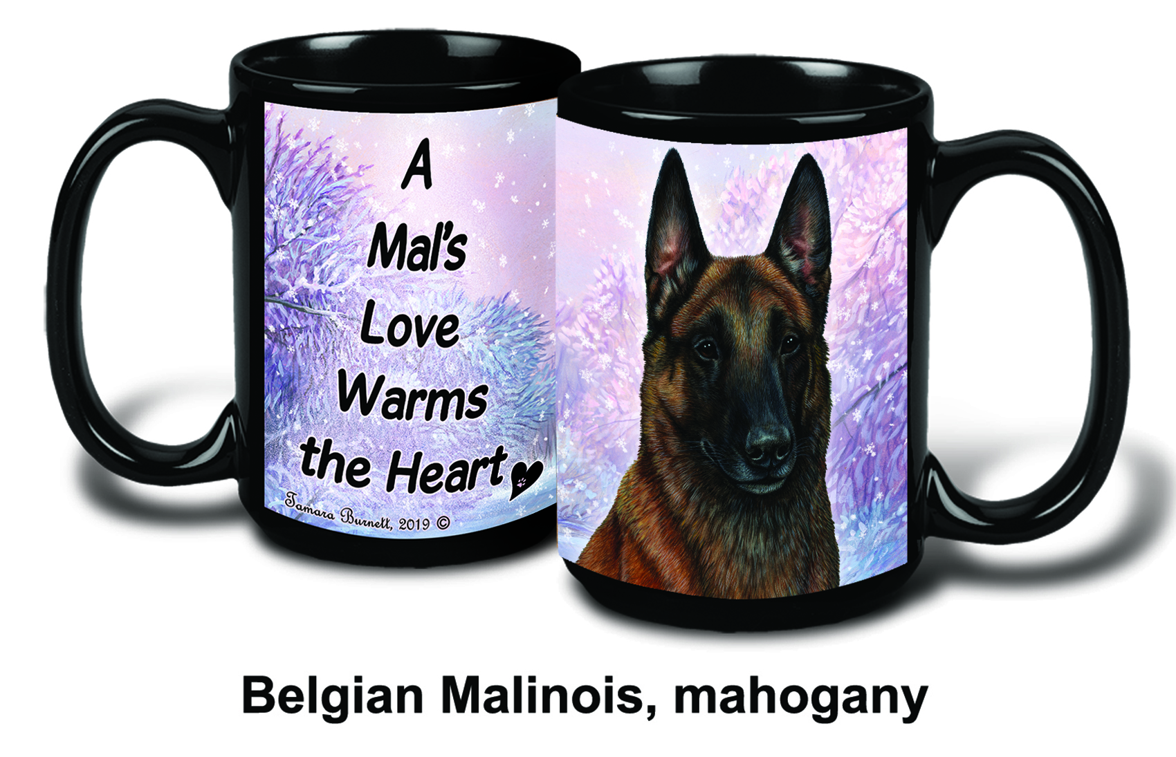 Belgian Malinois Mahogany Winter Mugs image