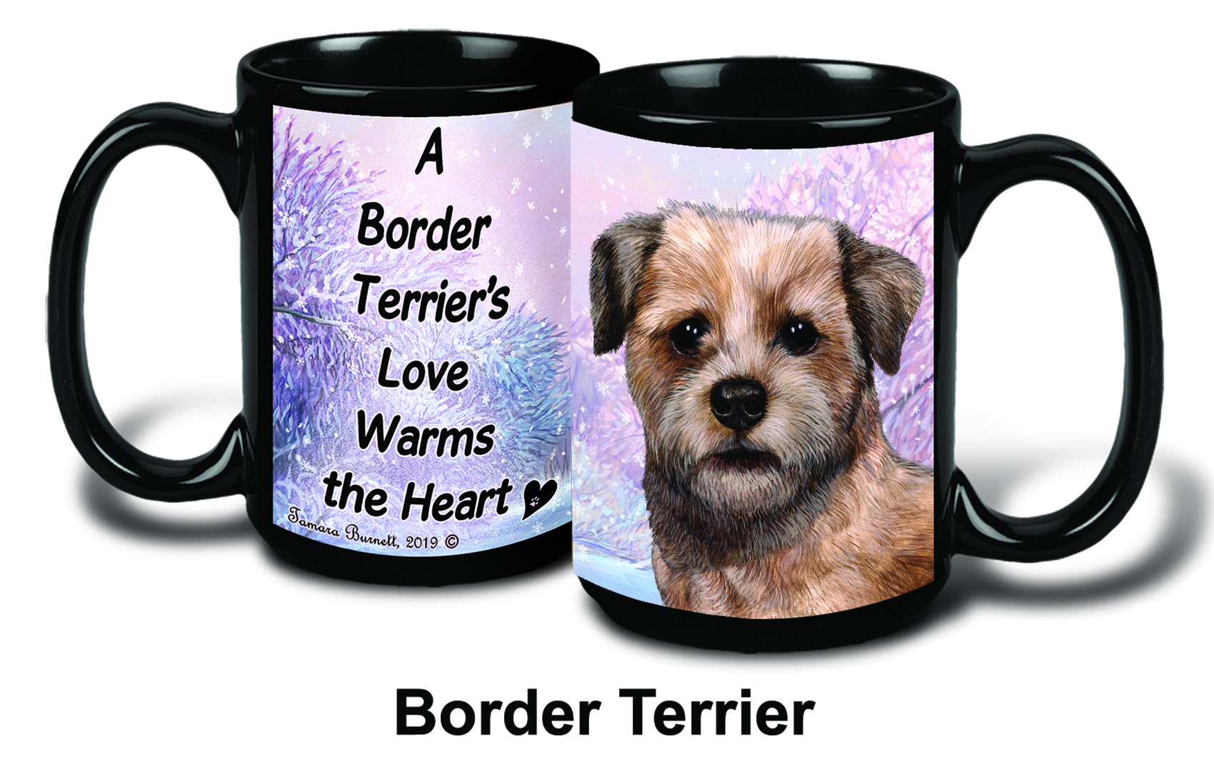 Border Terrier Winter Mugs image
