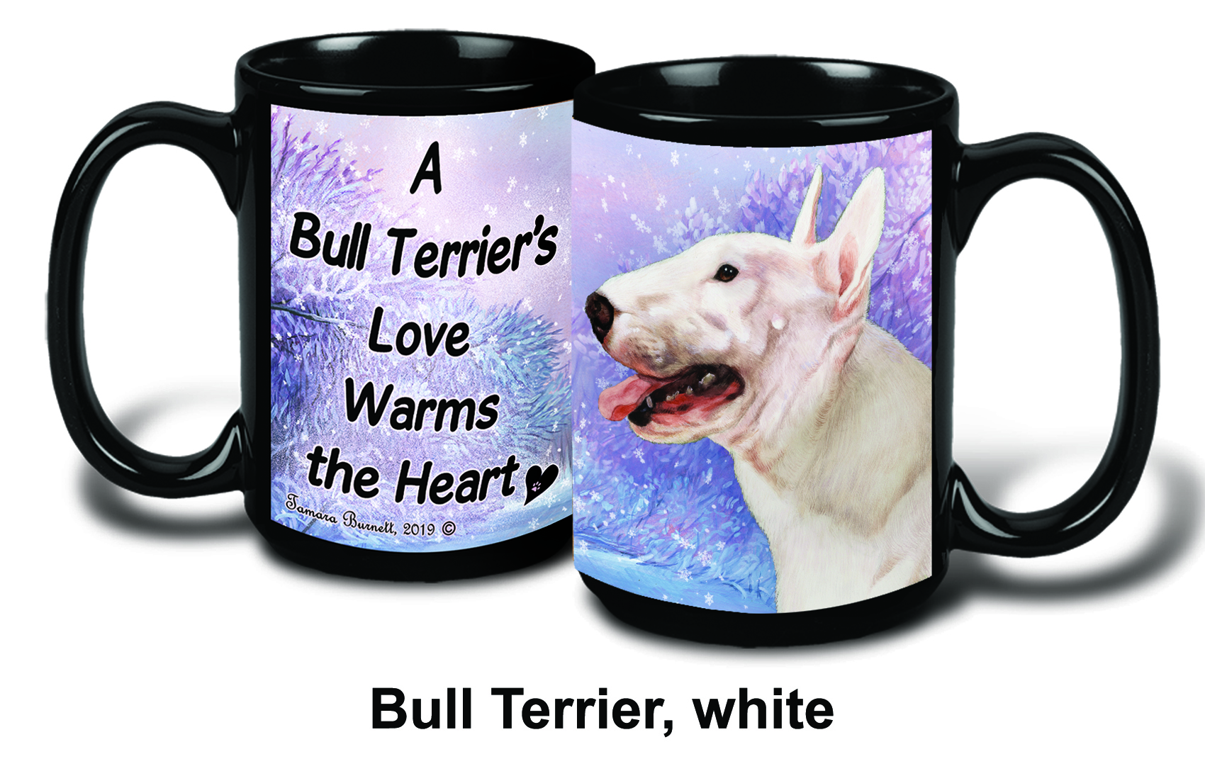 Bull Terrier, White Winter Mugs image