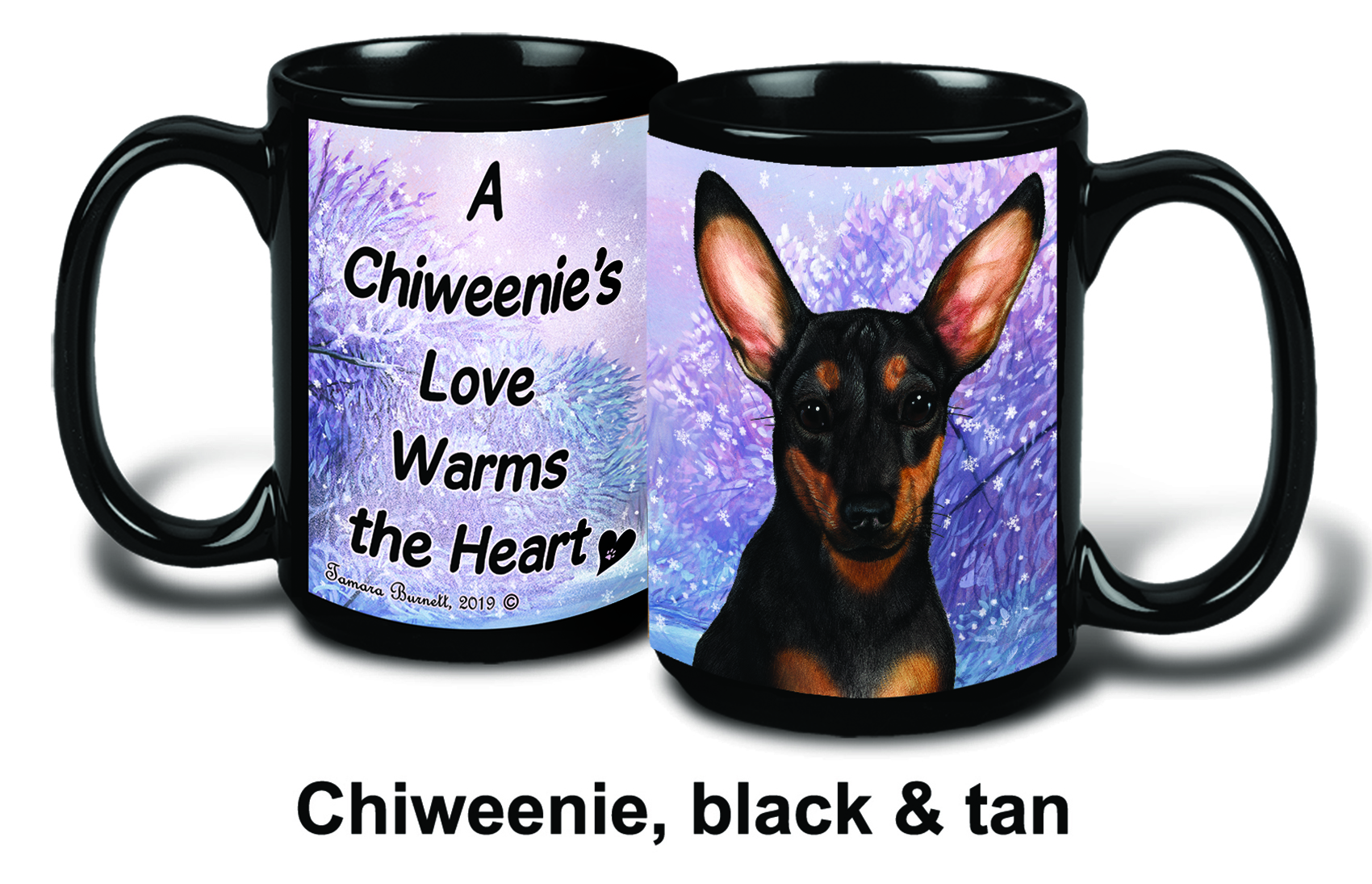 Chiweenie Black/Tan Winter Mugs image Chiweenie Black/Tan Winter Mugs image