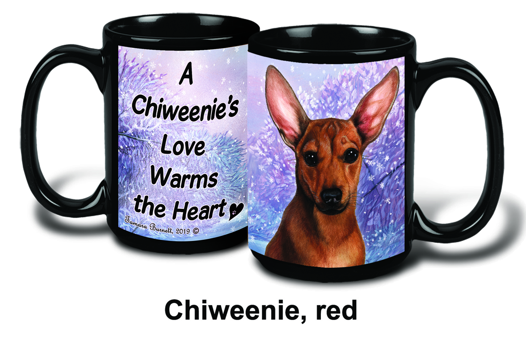 Chiweenie Red Winter Mugs image Chiweenie Red Winter Mugs image