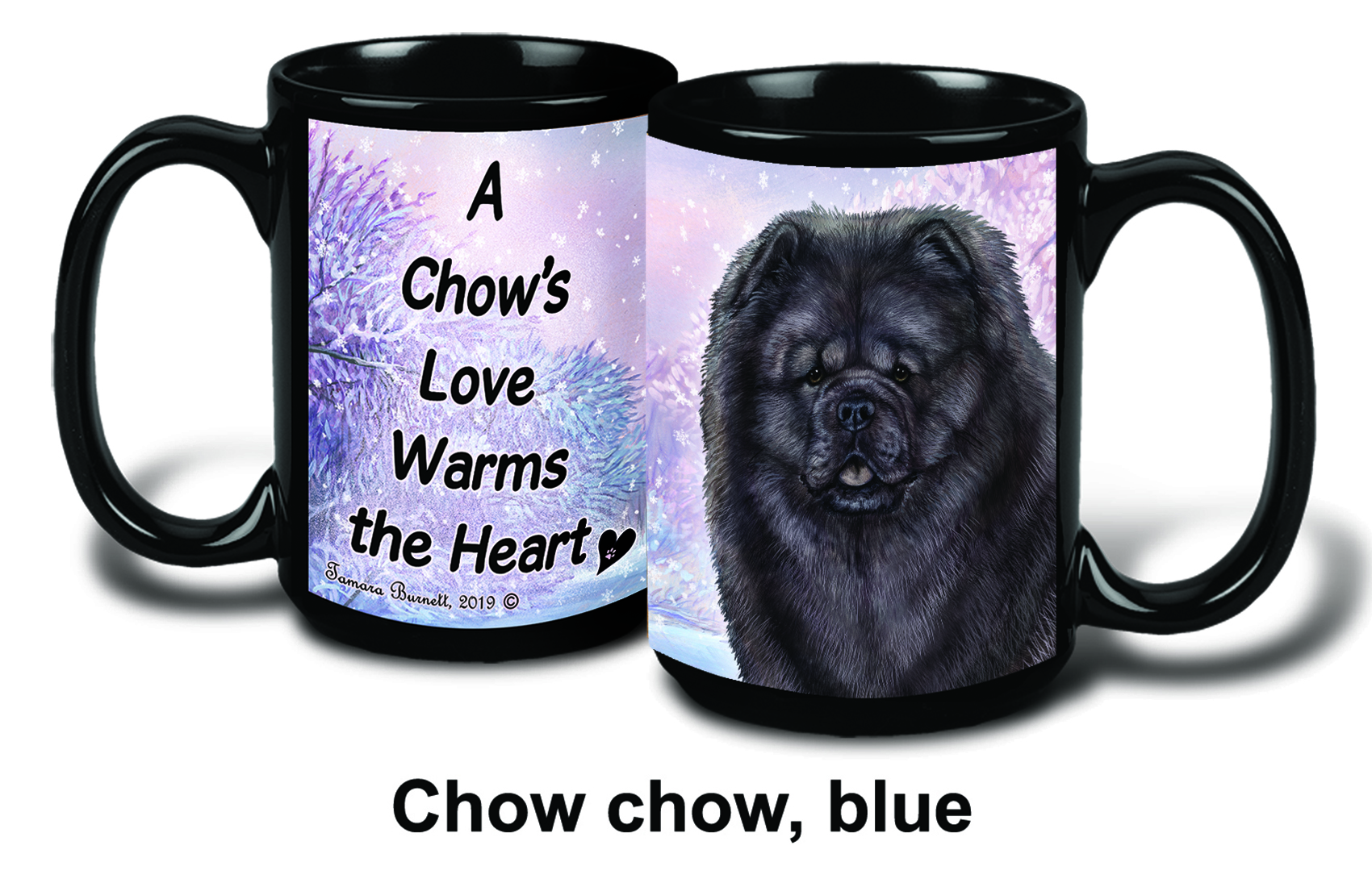 Chow Chow Blue Winter Mugs image Chow Chow Blue Winter Mugs image