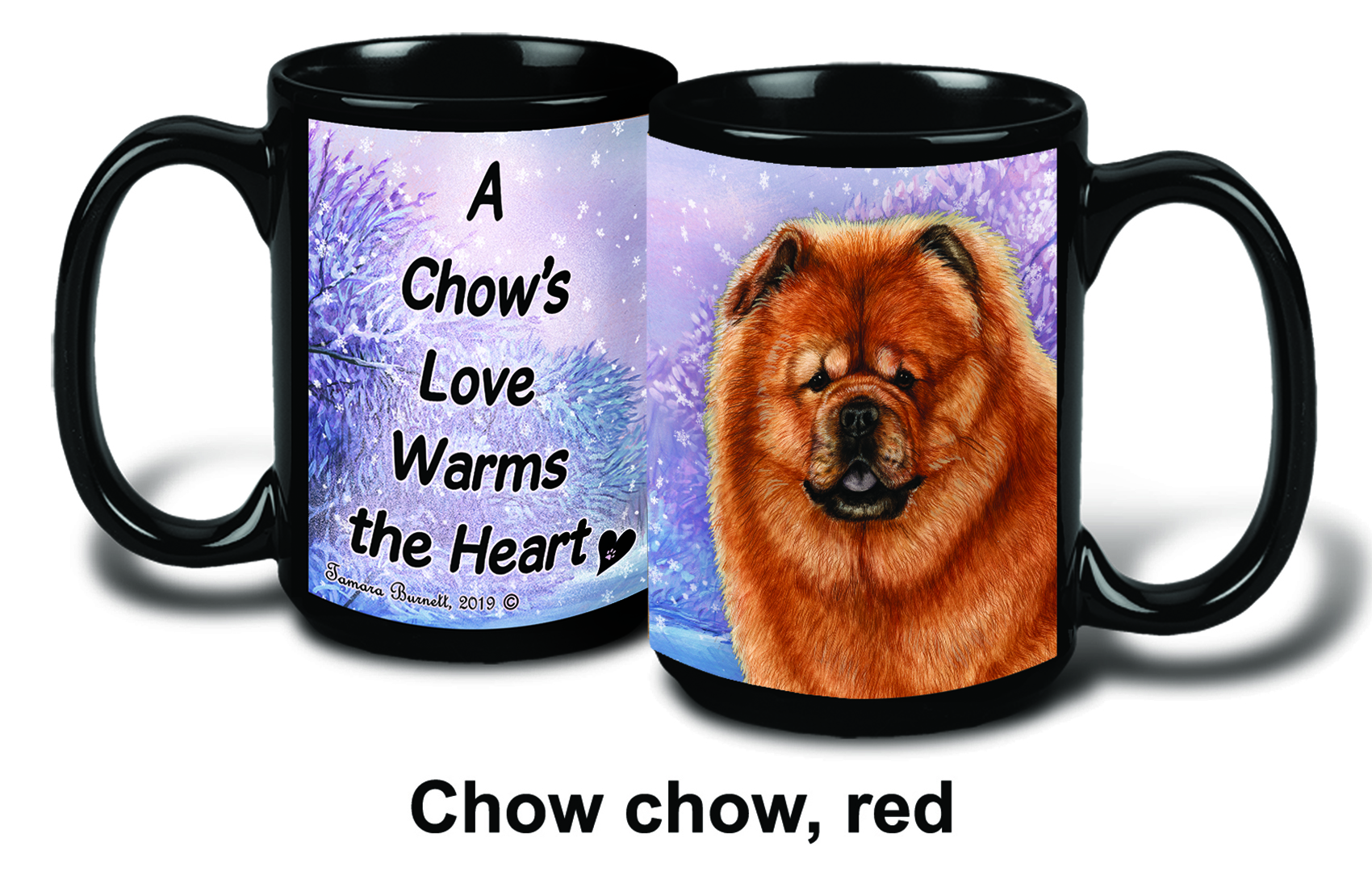Chow Chow Red Winter Mugs image Chow Chow Red Winter Mugs image