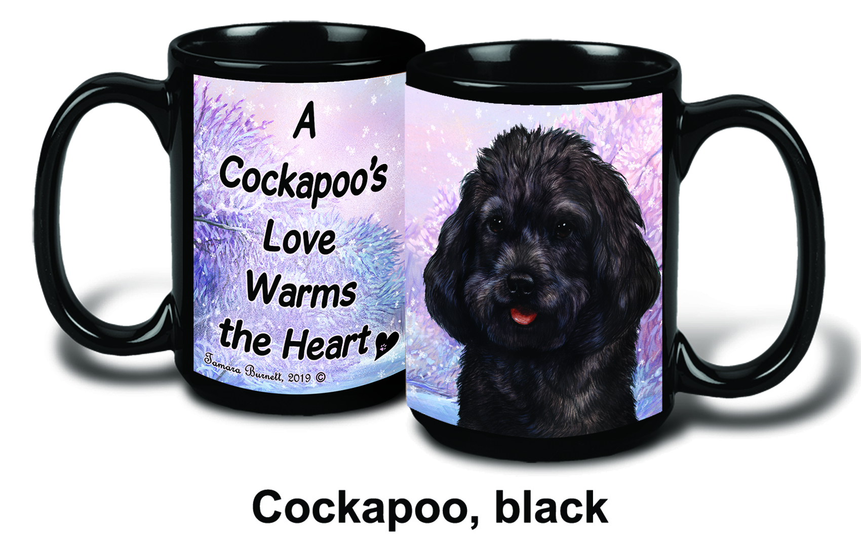 Cockapoo Black Winter Mugs image Cockapoo Black Winter Mugs image