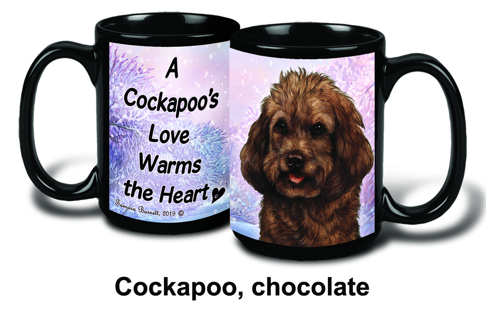 Cockapoo Chocolate Winter Mugs image Cockapoo Chocolate Winter Mugs image