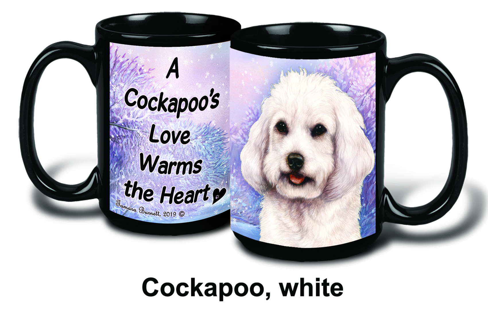 Cockapoo White Winter Mugs image Cockapoo White Winter Mugs image