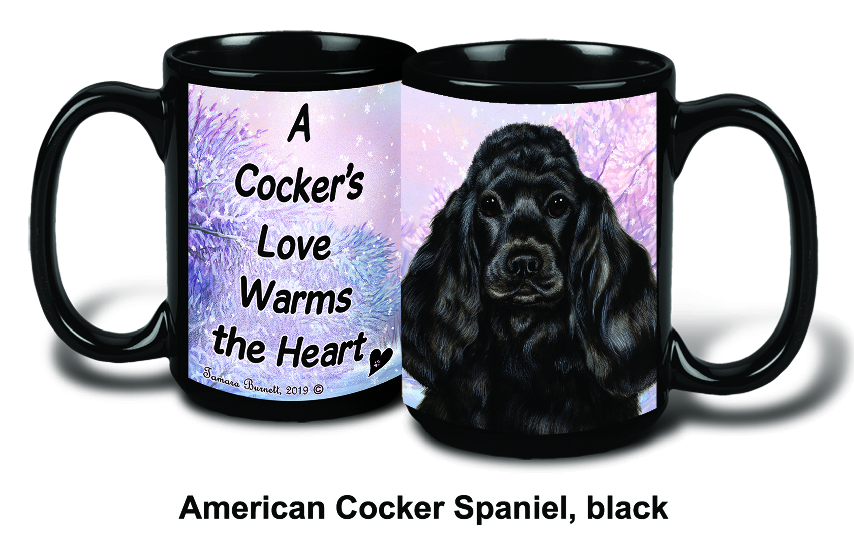 Cocker Spaniel Blonde Winter Mugs image