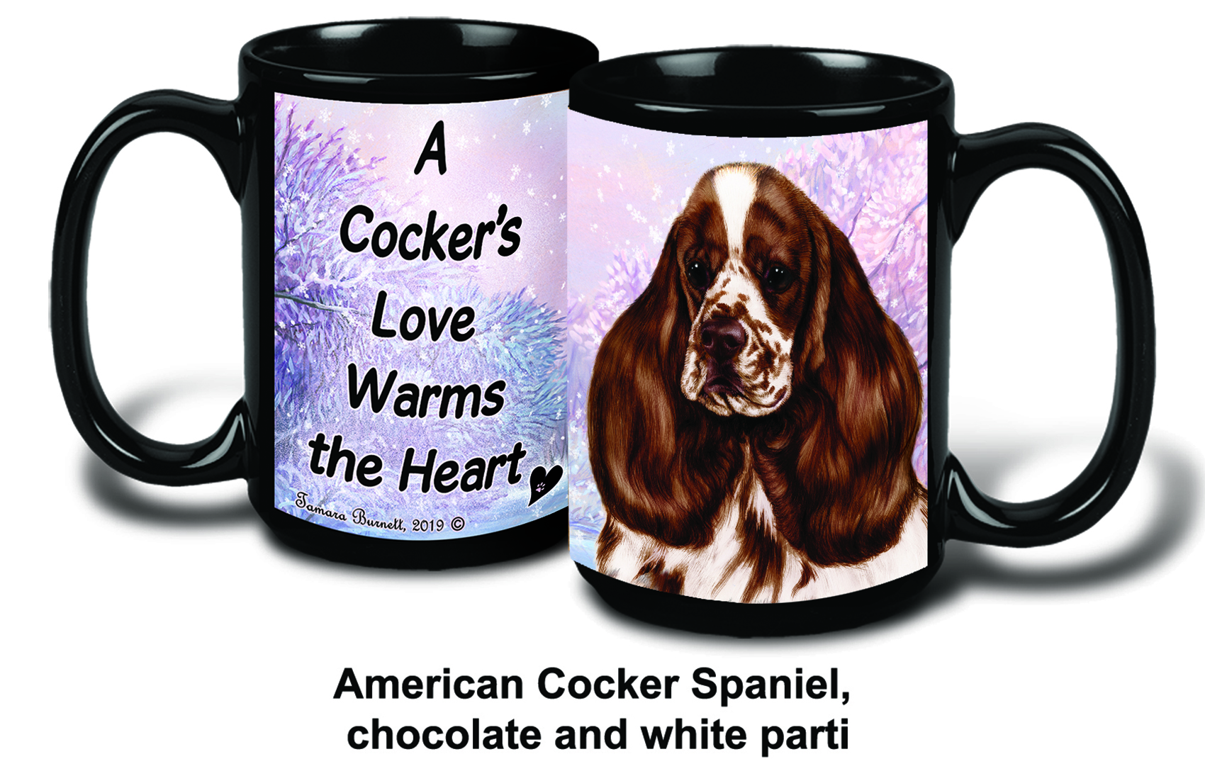 Cocker Spaniel Choc Parti Winter Mugs image
