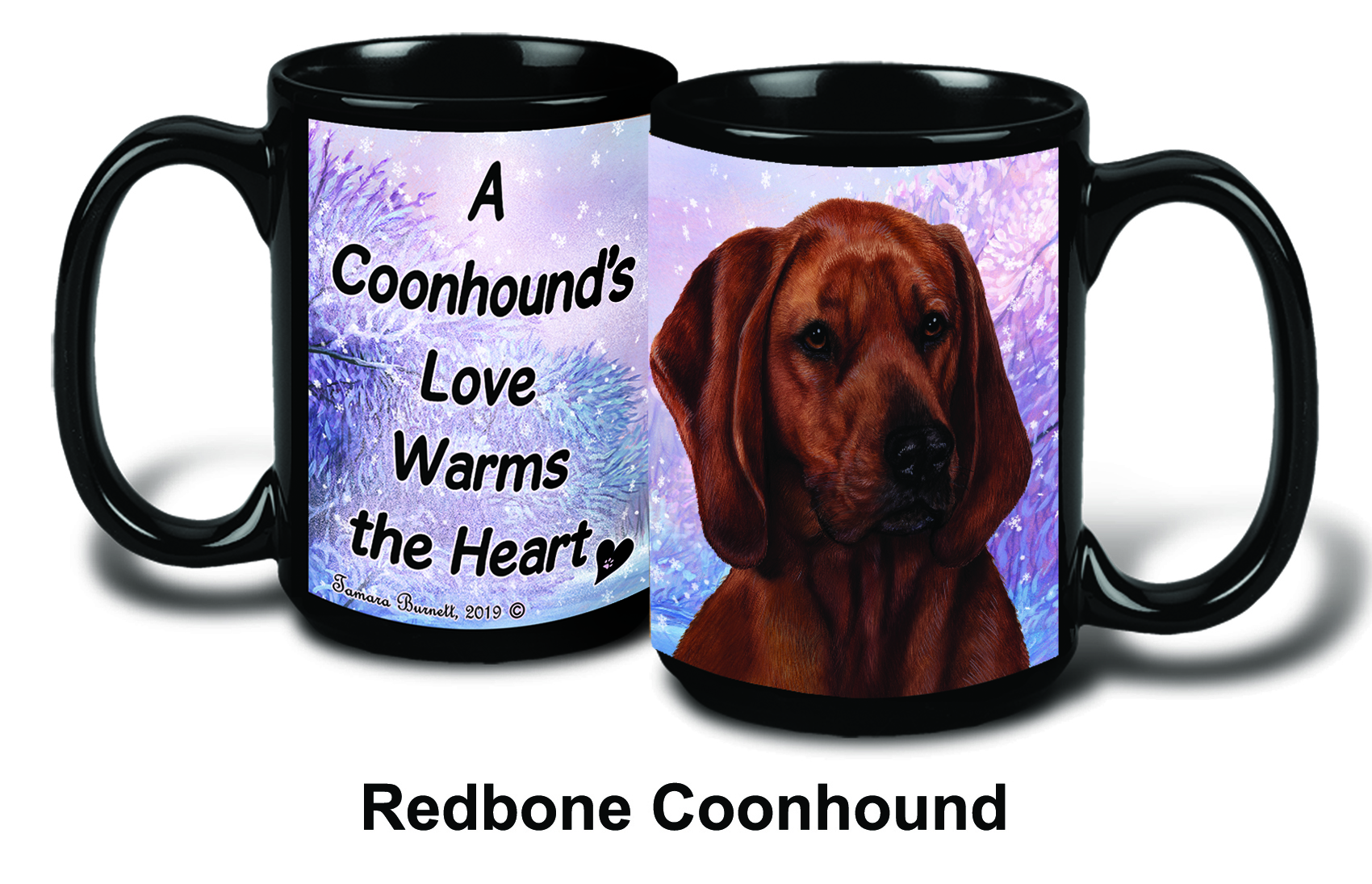 Coonhound Redbone Winter Mugs image