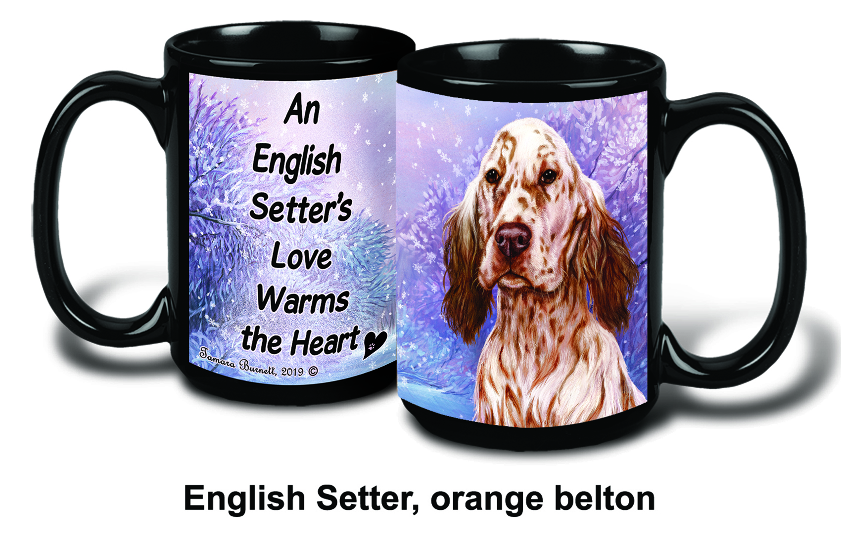 English Setter Orange Winter Mugs image