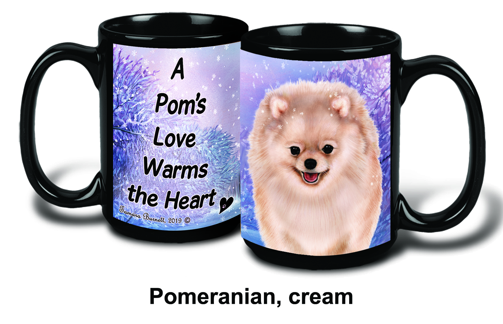 Pomeranian Cream Winter Mugs image