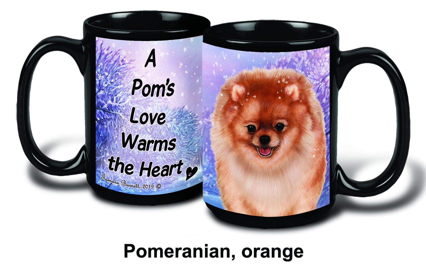 Pomeranian Orng Winter Mugs image