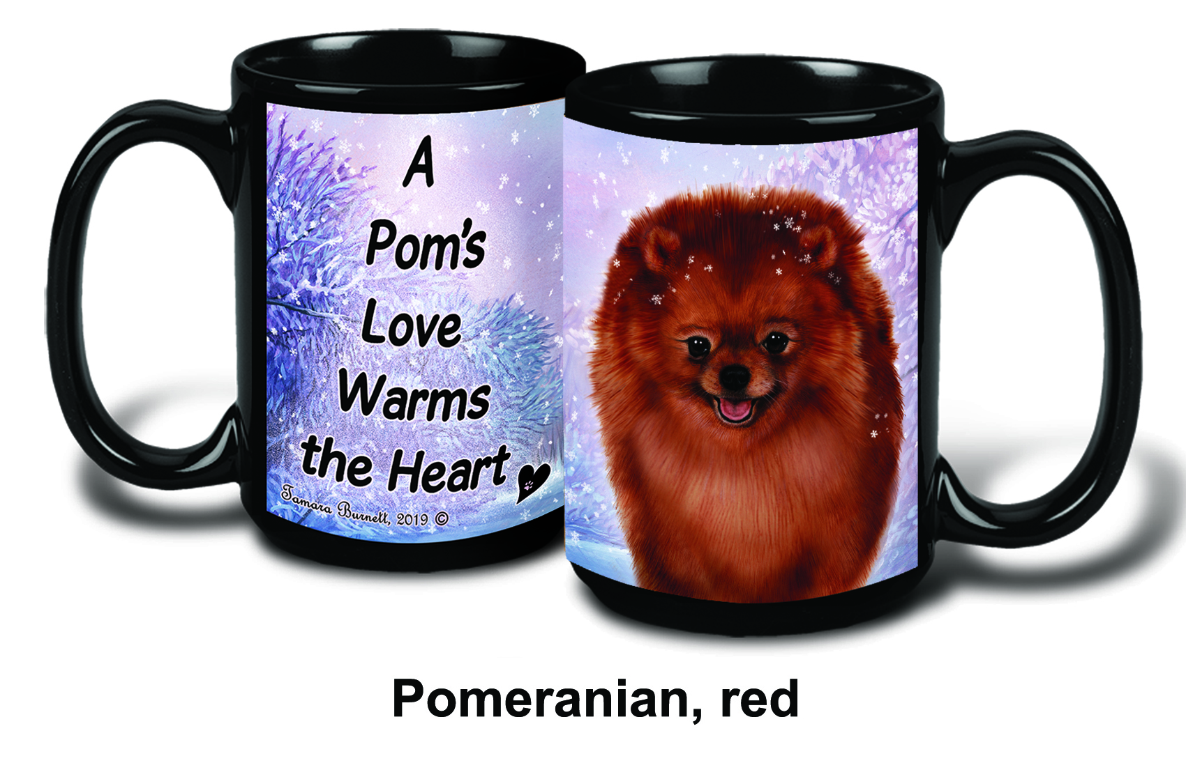 Pomeranian Silver Winter Mugs image