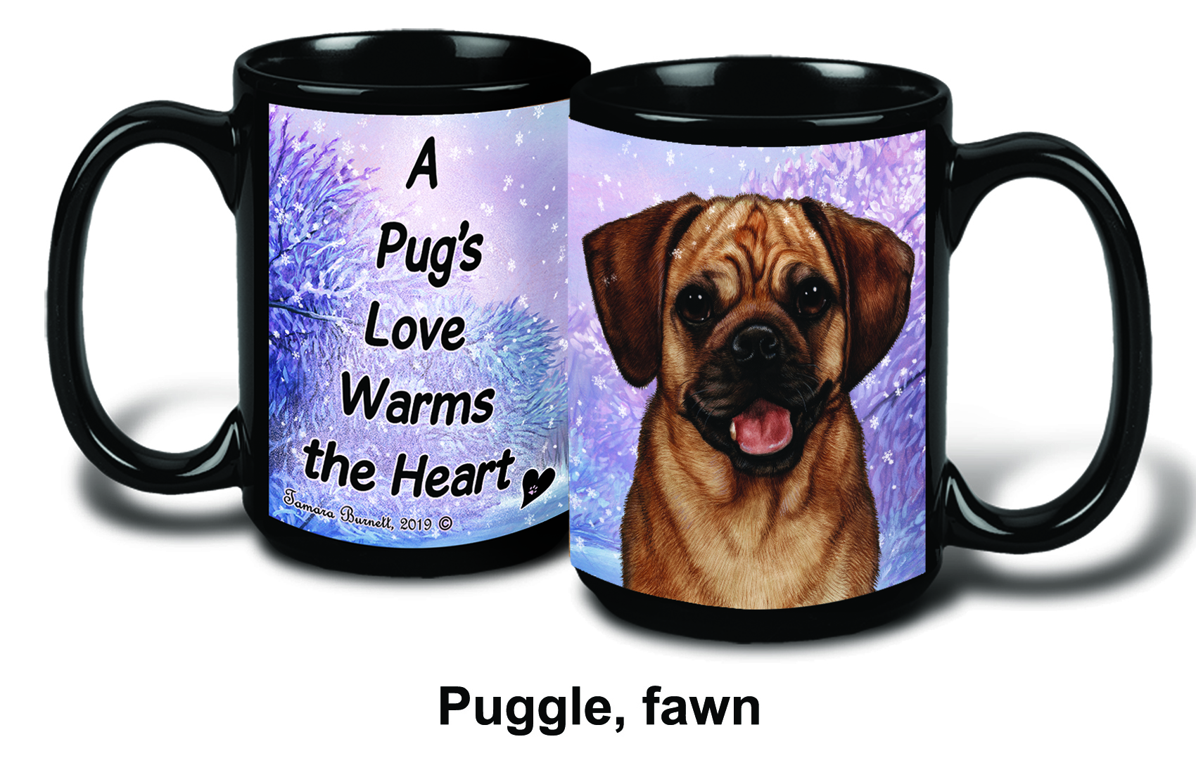 Puggle Fawn Winter Mugs image