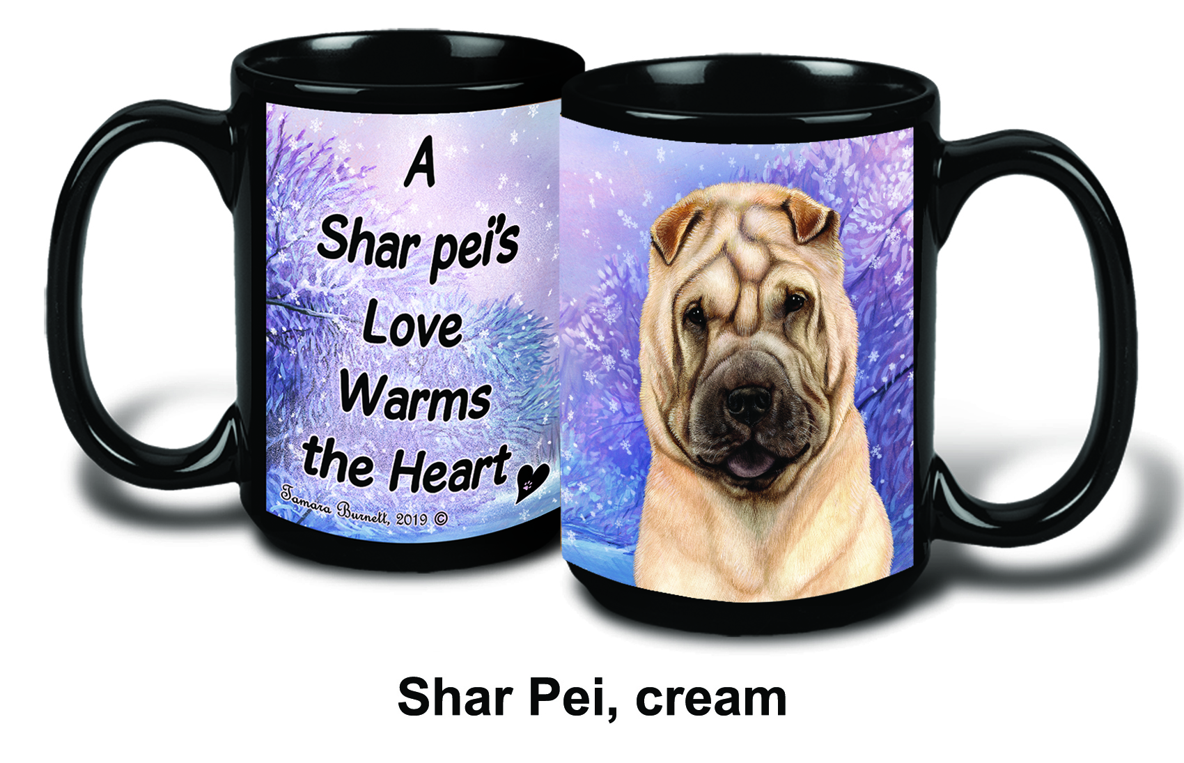 Shar Pei Cream Winter Mugs image