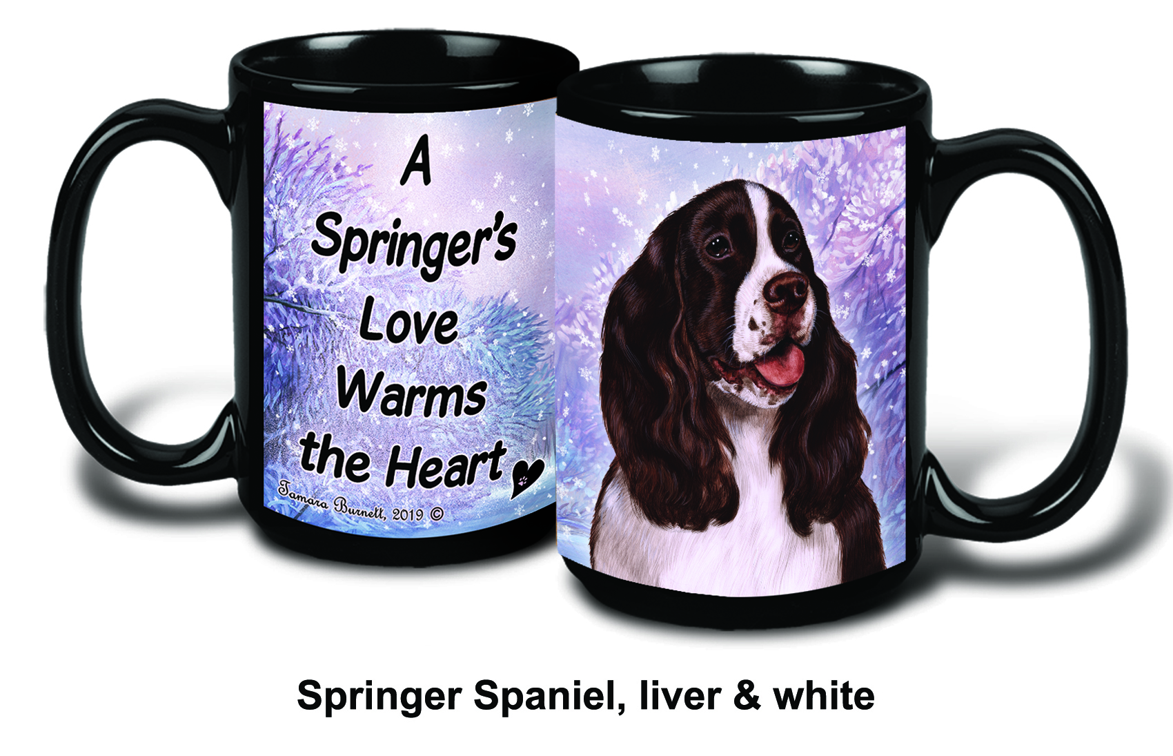 Springer Spaniel, Liver Winter Mugs image