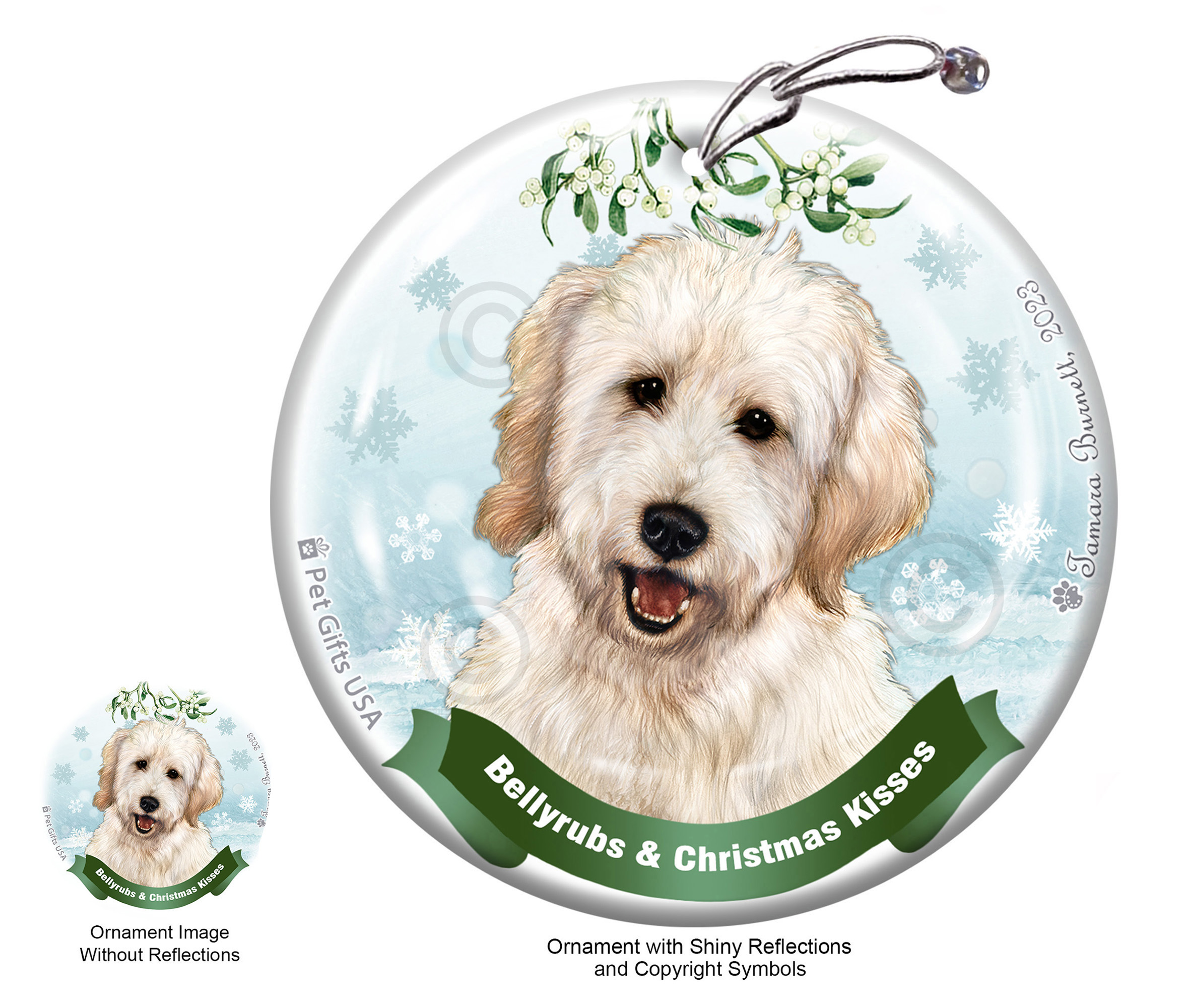 Bellyrubs and Christmas Kisses Ornaments Dogs sample image