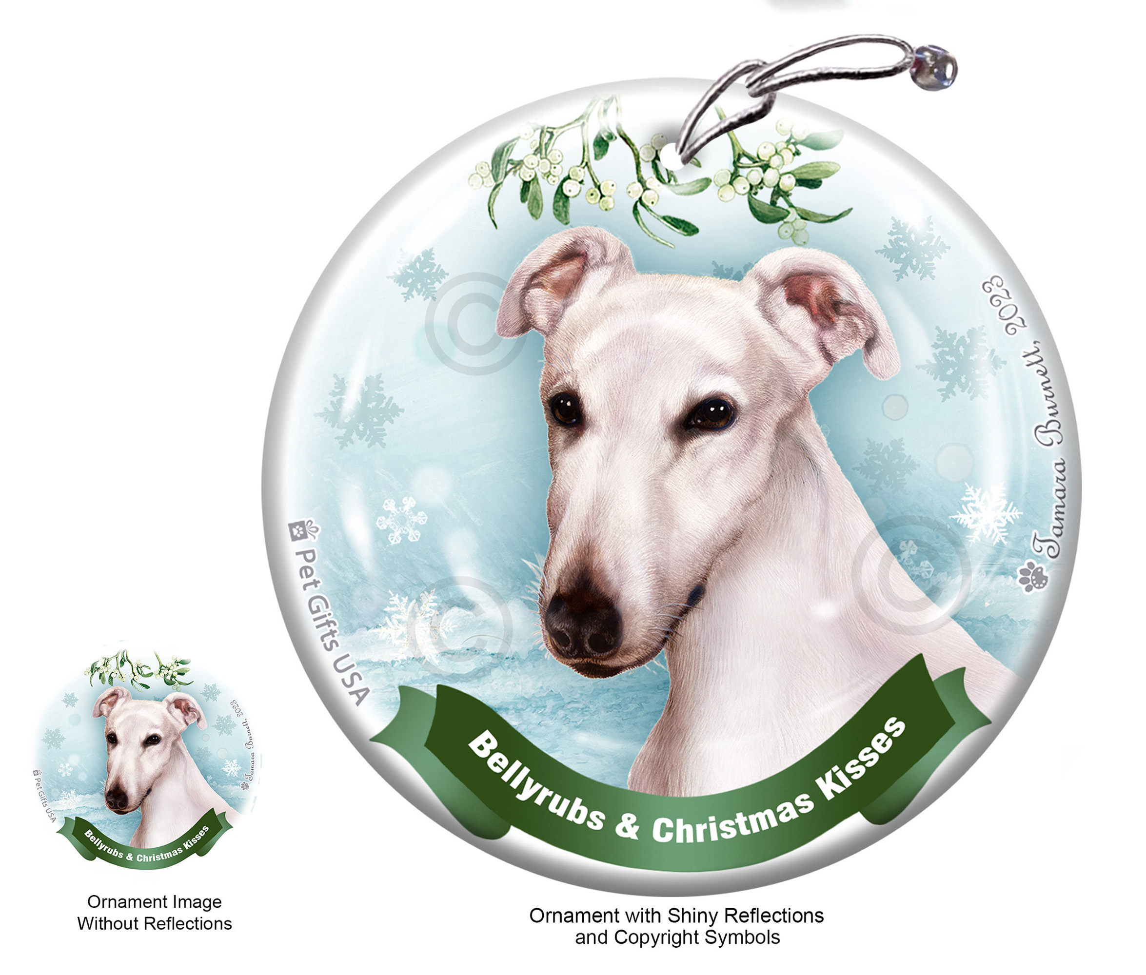 Bellyrubs and Christmas Kisses Ornaments