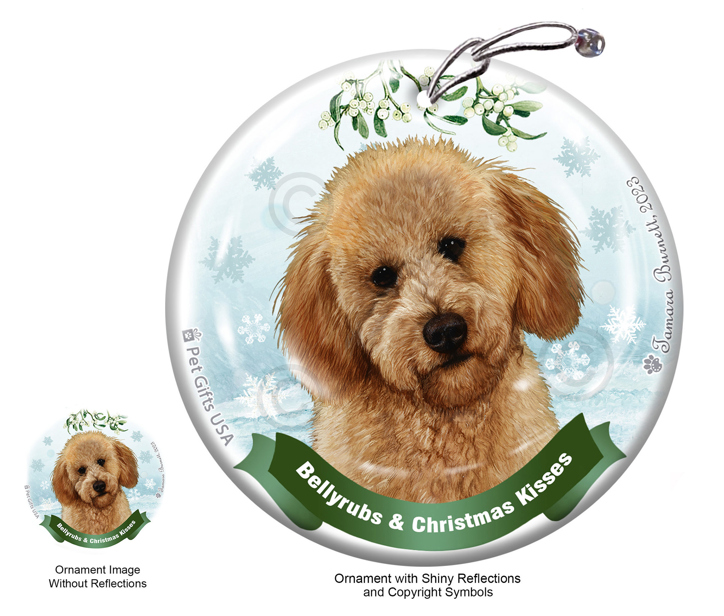 Bellyrubs and Christmas Kisses Ornaments sample image