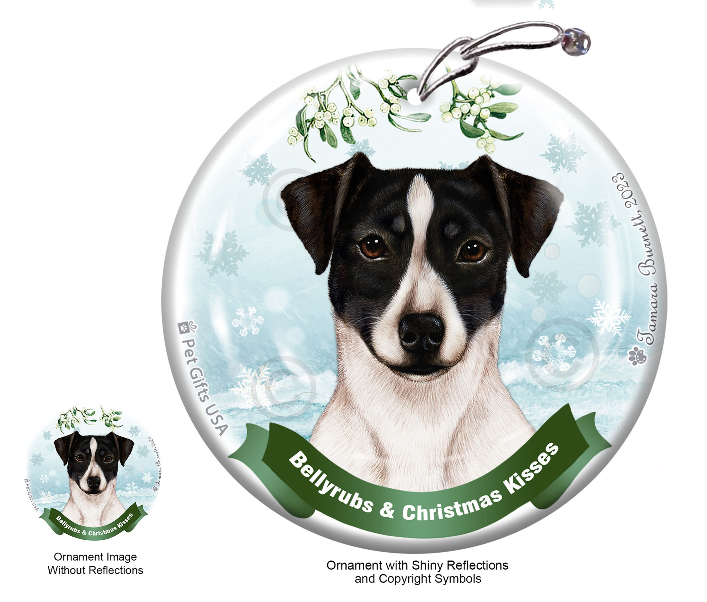 Bellyrubs and Christmas Kisses Ornaments