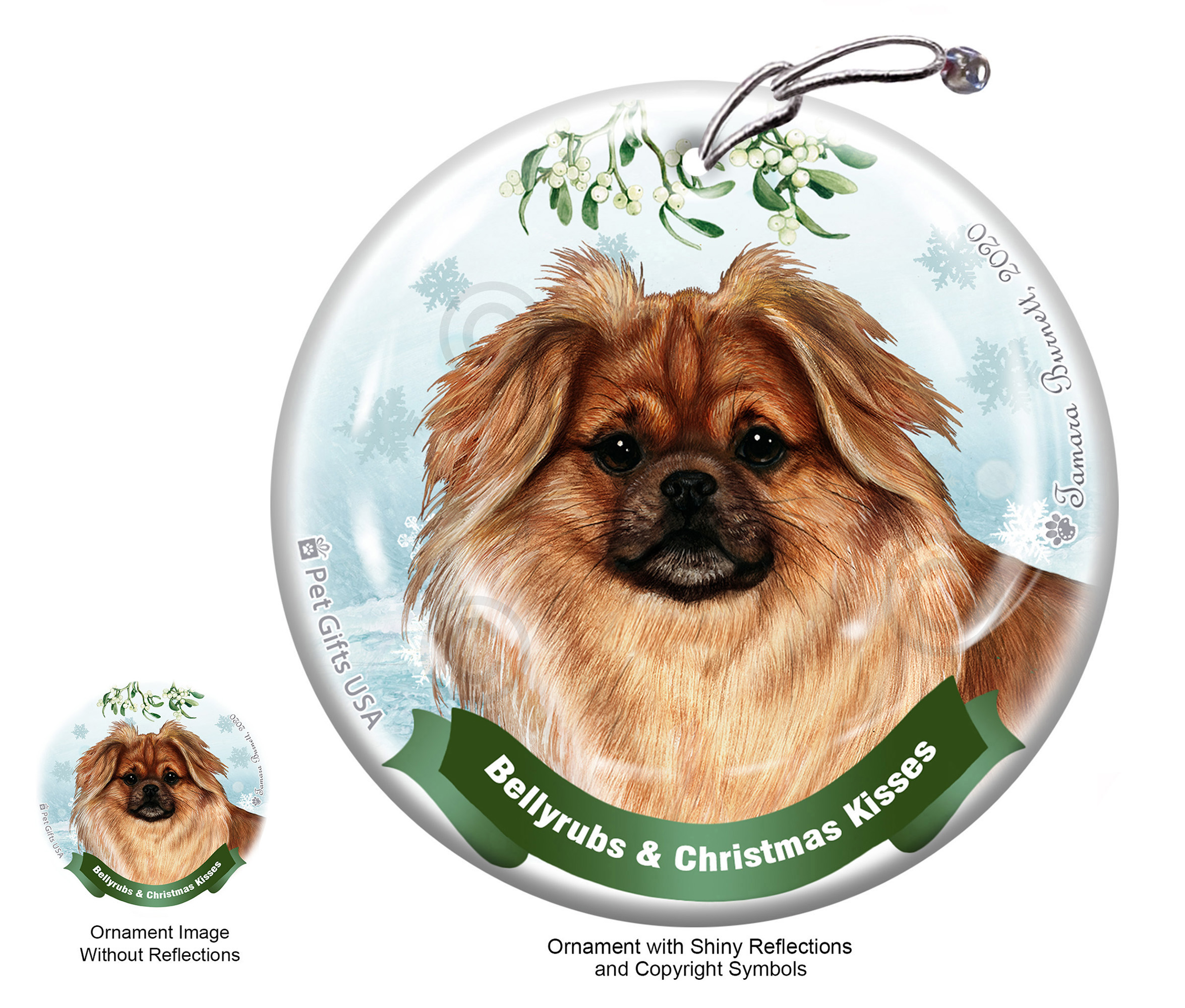 Bellyrubs and Christmas Kisses Ornaments